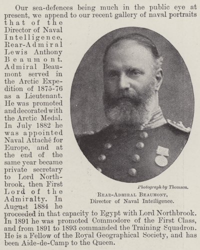Kontreadmiral, Beaumont, direktør for Naval Intelligence av English Photographer