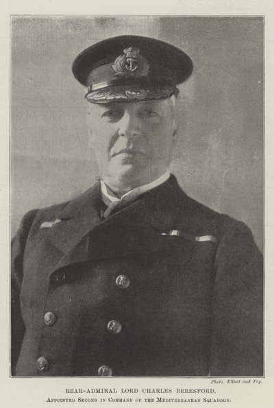 Kontreadmiral Lord Charles Beresford, utnevnt til nestkommanderende for Middelhavsskvadronen av English Photographer