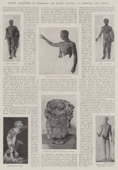 Nylige funn av nedsenkede og begravede statuer ved Cerigotto og Pompeii av English Photographer