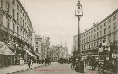 Regent Street, London, som viser Cafe Royal av English Photographer