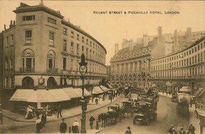 Regent Street og Piccadilly Hotel, London av English Photographer