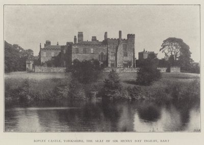 Ripley Castle, Yorkshire, setet til Sir Henry Day Ingilby, Baronet av English Photographer