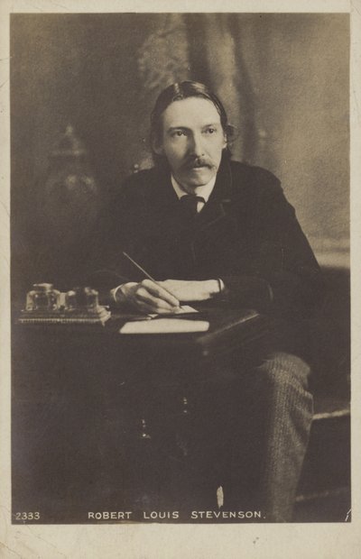 Robert Louis Stevenson (1850-1894), skotsk romanforfatter, poet og reiseskribent av English Photographer