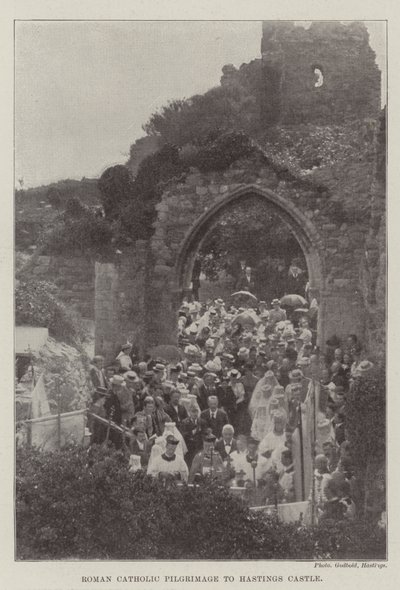 Romersk-katolske pilegrimsreise til Hastings Castle av English Photographer