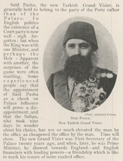 Sa Pasha, ny tyrkisk storvesir av English Photographer