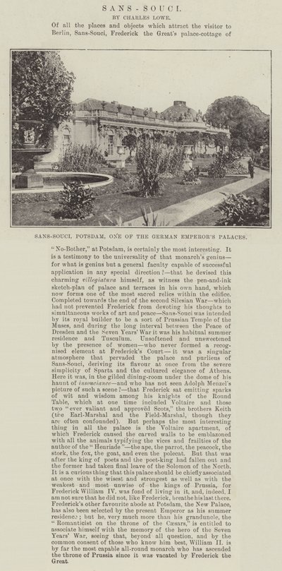 Sans-Souci, Potsdam, et av de tyske keiserpalassene av English Photographer