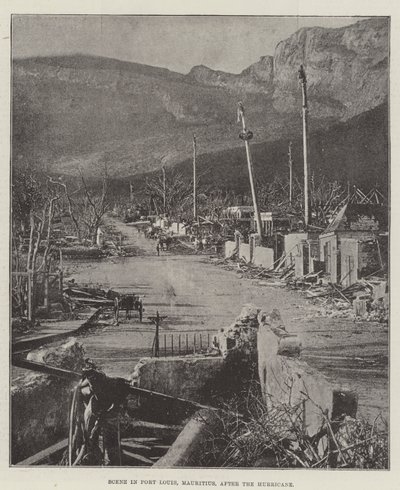 Scene i Port Louis, Mauritius, etter orkanen av English Photographer