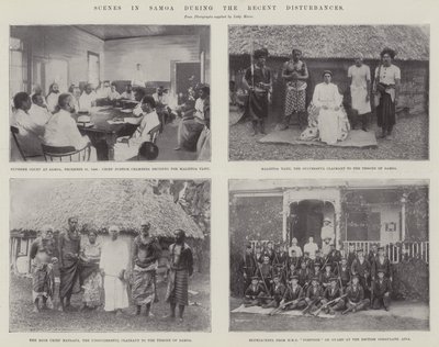 Scener i Samoa under de siste forstyrrelsene av English Photographer