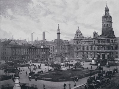 Skottland: Glasgow, George Square (s/hvitt bilde) av English Photographer
