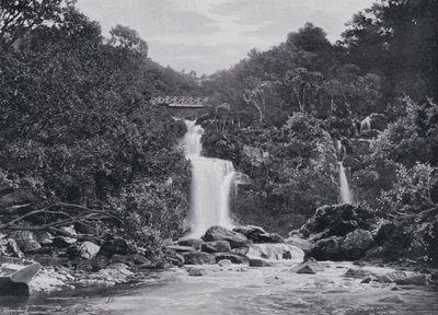 Skottland: Inversnaid Falls, Loch Lomond (s/hvitt bilde) av English Photographer
