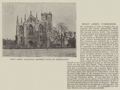 Selby Abbey, Yorkshire, gjenåpnet etter restaureringen av English Photographer