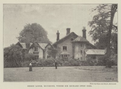 Sheen Lodge, Richmond, hvor Sir Richard Owen døde av English Photographer