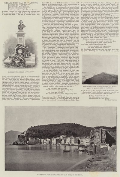 Shelley Memorial ved Viareggio av English Photographer