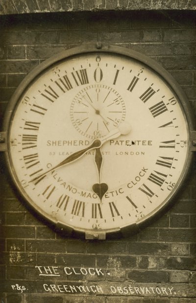 Shepherd Gate Clock ved Royal Observatory, Greenwich, London (s/hvitt bilde) av English Photographer