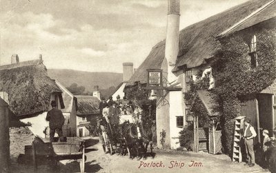 Ship Inn, Porlock (s/hvitt bilde) av English Photographer