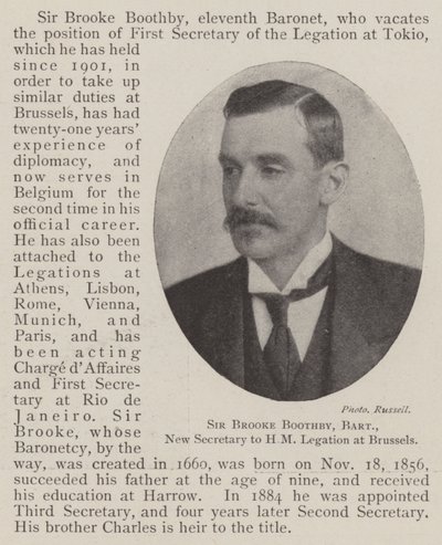 Sir Brooke Boothby, Baronet, ny sekretær for HM Legation i Brussel av English Photographer
