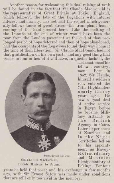 Sir Claude MacDonald, britisk minister i Japan av English Photographer