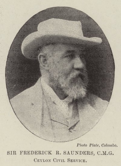 Sir Frederick R Saunders, CMG, Ceylon Civil Service av English Photographer