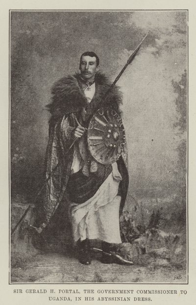 Sir Gerald H Portal, regjeringskommissæren i Uganda, i sin abyssiniske kjole av English Photographer