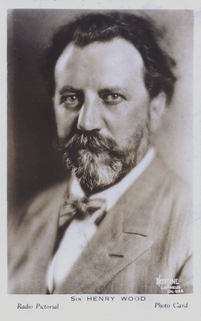 Sir Henry Wood , engelsk dirigent (s/hv-bilde) av English Photographer
