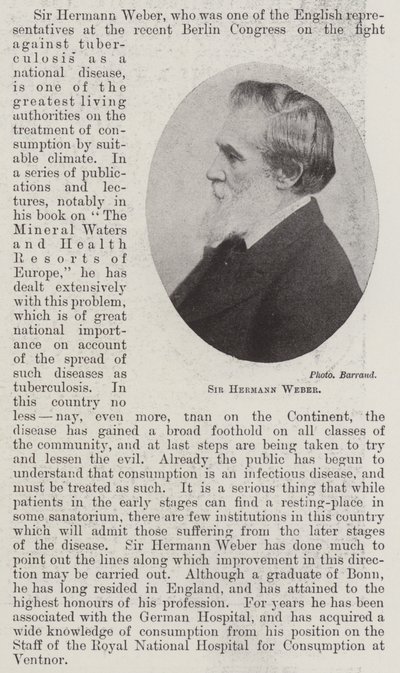Sir Hermann Weber av English Photographer