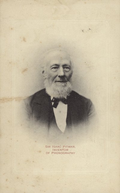 Sir Isaac Pitman (1813-1897), engelsk oppfinner av Pitman stenografi av English Photographer