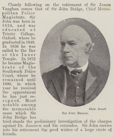 Sir John Bridge av English Photographer