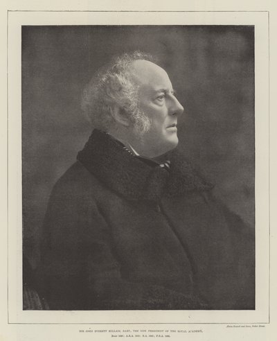 Sir John Everett Millais, Baronet, den nye presidenten for Royal Academy av English Photographer