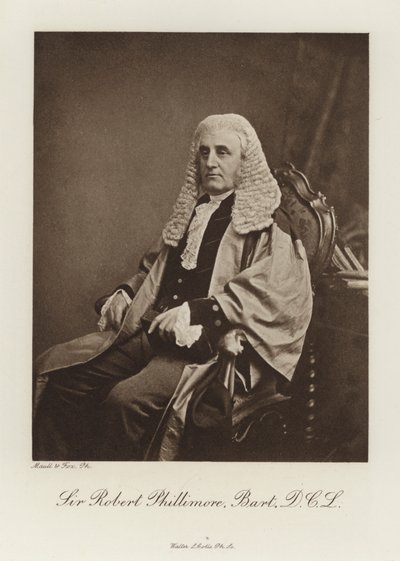 Sir Robert Phillimore, Baronet, DCL (s/hvitt bilde) av English Photographer