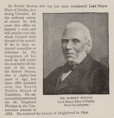 Sir Robert Sexton av English Photographer