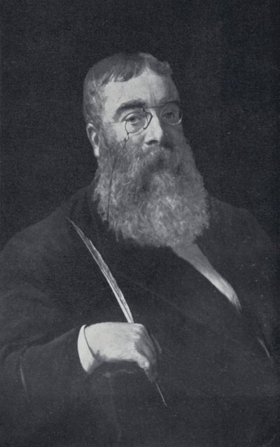 Sir Walter Besant (s/hvitt bilde) av English Photographer