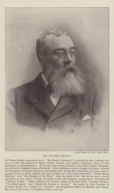 Sir Walter Besant av English Photographer