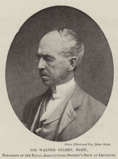 Sir Walter Gilbey, Baronet, president for Royal Agricultural Societys Show i Leicester av English Photographer
