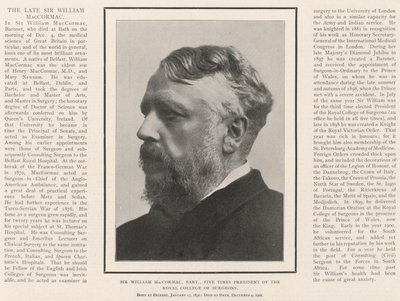 Sir William MacCormac, Baronet, fem ganger president for Royal College of Surgeons av English Photographer