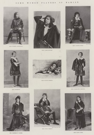 Noen kvinnelige spillere fra Hamlet av English Photographer