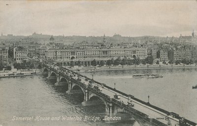 Somerset House og Waterloo Bridge, London av English Photographer