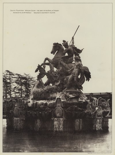 South Fountain Witley Court, setet til jarlen av Dudley (s/hv-bilde) av English Photographer