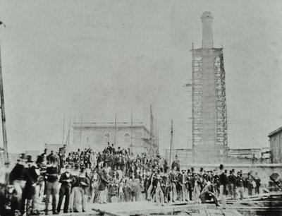 Southern Outfall Sewer, Crossness: dignitærer på stedet, 1865 av English Photographer