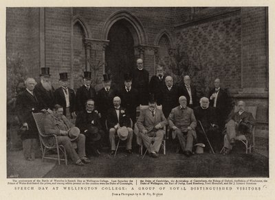 Taledag ved Wellington College, en gruppe av Royal Distinguished Visitors av English Photographer