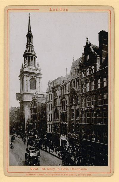 St Mary le Bow, Cheapside, London av English Photographer