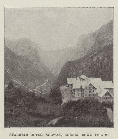 Stalheim Hotel brant ned 20. februar av English Photographer
