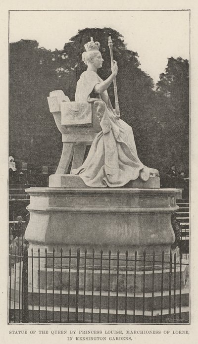 Statue av dronningen av prinsesse Louise, Marchioness of Lorne, i Kensington Gardens av English Photographer