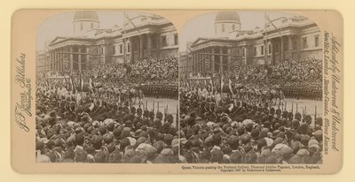 Stereografisk trykk av Queen Victorias Diamond Jubilee av English Photographer