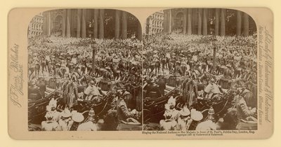 Stereografisk trykk av Queen Victorias Diamond Jubilee av English Photographer