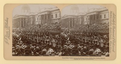 Stereografisk trykk av Queen Victorias Diamond Jubilee av English Photographer