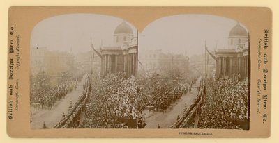 Stereografisk trykk av Queen Victorias Diamond Jubilee av English Photographer