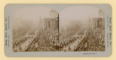 Stereoskopisk trykk av dronning Victorias diamantjubileum, 28. juni 1897 av English Photographer