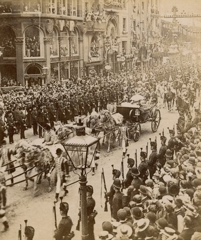 Stereoskopisk trykk av dronning Victorias diamantjubileum, 28. juni 1897 av English Photographer
