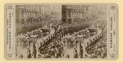 Stereoskopisk trykk av dronning Victorias diamantjubileum, 28. juni 1897 av English Photographer