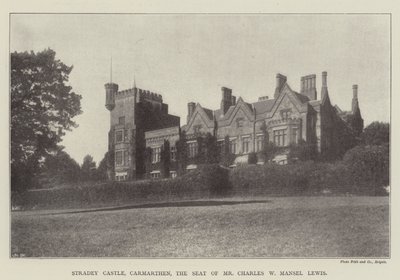 Stradey Castle, Carmarthen, setet til Mr Charles W Mansel Lewis av English Photographer